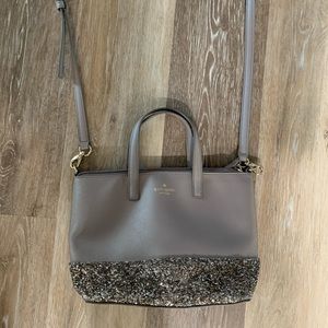 Kate Spade New York Ina Greta Court Glitter Crossbody Bag Top Handle Handbag
